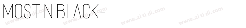 Mostin Black字体转换